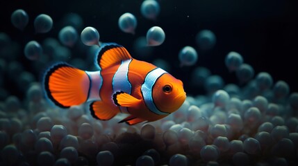 Obraz na płótnie Canvas Underwater clown fish