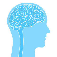 Obraz premium Human head with brain