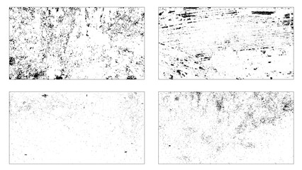 Grunge textures set. background. Collection of four grunge textures.  vector illustration.