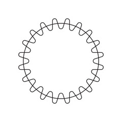 Obraz premium circle frame with line style
