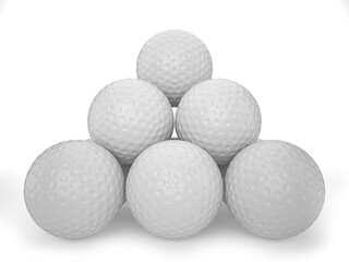 Golf balls pyramid