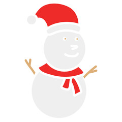 snowman with santa hat