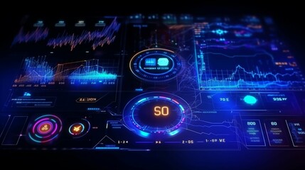 Obraz premium hologram of advanced technology generative ai