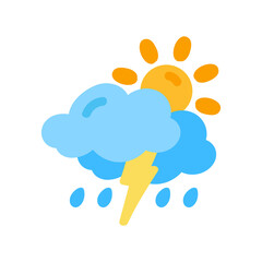 weather icon set sun rain thunderstorm dew wind snow cloud night sky for forecast