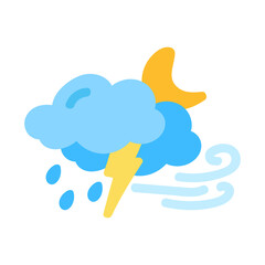 weather icon set sun rain thunderstorm dew wind snow cloud night sky for forecast