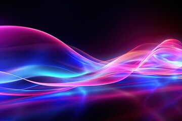 abstract futuristic background with pink blue glowing neon moving high speed wave lines and bokeh lights. Data transfer concept Fantastic wallpaper