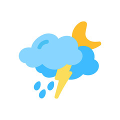 weather icon set sun rain thunderstorm dew wind snow cloud night sky for forecast