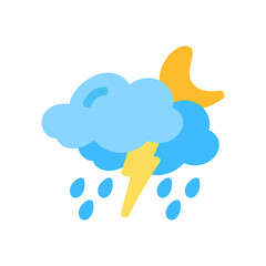 weather icon set sun rain thunderstorm dew wind snow cloud night sky for forecast