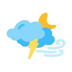 weather icon set sun rain thunderstorm dew wind snow cloud night sky for forecast