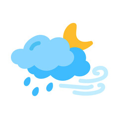 weather icon set sun rain thunderstorm dew wind snow cloud night sky for forecast