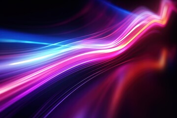 abstract futuristic background with pink blue glowing neon moving high speed wave lines and bokeh lights. Data transfer concept Fantastic wallpaper