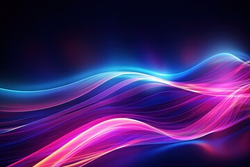 abstract futuristic background with pink blue glowing neon moving high speed wave lines and bokeh lights. Data transfer concept Fantastic wallpaper