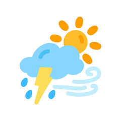 weather icon set sun rain thunderstorm dew wind snow cloud night sky for forecast