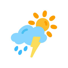 weather icon set sun rain thunderstorm dew wind snow cloud night sky for forecast