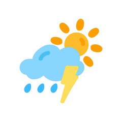 weather icon set sun rain thunderstorm dew wind snow cloud night sky for forecast