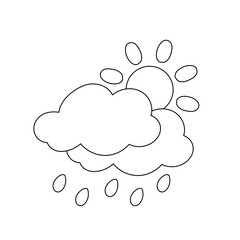 weather icon set sun rain thunderstorm dew wind snow cloud night sky for forecast
