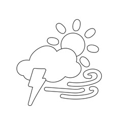 weather icon set sun rain thunderstorm dew wind snow cloud night sky for forecast
