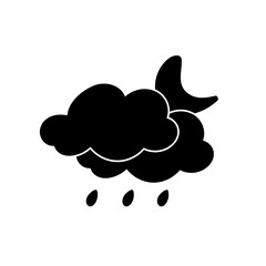 weather icon set sun rain thunderstorm dew wind snow cloud night sky for forecast