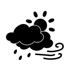 weather icon set sun rain thunderstorm dew wind snow cloud night sky for forecast