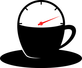 Coffee cup with stopwatch inside