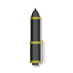 Black and Gold Luxury Office Pen Simple Flat Vector