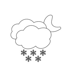 weather icon set sun rain thunderstorm dew wind snow cloud night sky for forecast