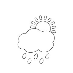 weather icon set sun rain thunderstorm dew wind snow cloud night sky for forecast
