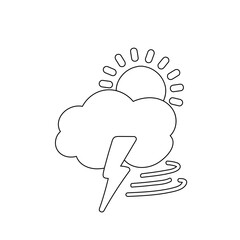 weather icon set sun rain thunderstorm dew wind snow cloud night sky for forecast