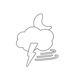 weather icon set sun rain thunderstorm dew wind snow cloud night sky for forecast