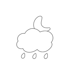 weather icon set sun rain thunderstorm dew wind snow cloud night sky for forecast