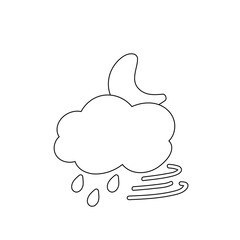 weather icon set sun rain thunderstorm dew wind snow cloud night sky for forecast