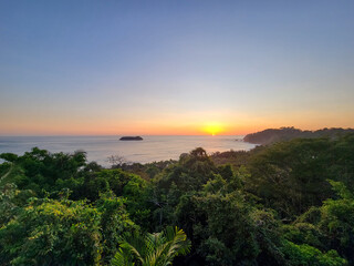 sunset on a tropical beach