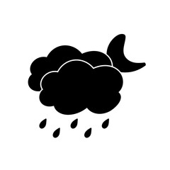 weather icon set sun rain thunderstorm dew wind snow cloud night sky for forecast