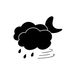 weather icon set sun rain thunderstorm dew wind snow cloud night sky for forecast