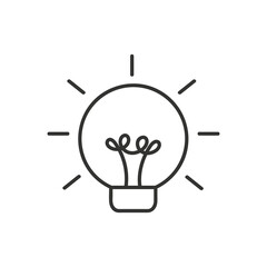 The light bulb is full of ideas And creative thinking, analytical thinking for processing. Light bulb icon vector. ideas symbol illustration.