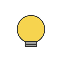 The light bulb is full of ideas And creative thinking, analytical thinking for processing. Light bulb icon vector. ideas symbol illustration.