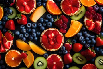 fruits and berries AI Generated 