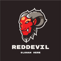 Red devil mascot vector