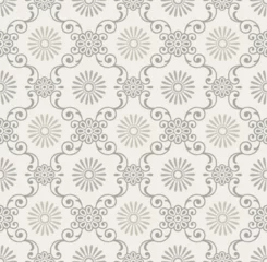 Fototapete Rund Seamless vintage floral pattern design © malkani