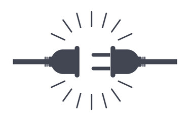 The power plug that is about to be plugged in indicates that the 2-step power is going to work or the plug has been disconnected.