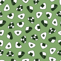 Diamond Shape Rice Ball Cuties Delights Vector Pattern