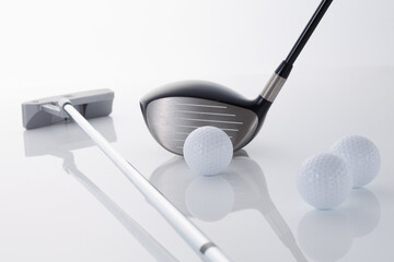 ゴルフイメージ　ゴルフボールやゴルフクラブ