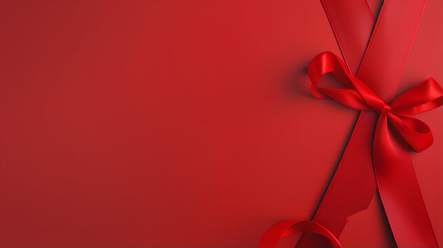 ai generative world aids day solid and empty space background

