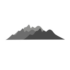 Fototapeta na wymiar gray mountains vector icon