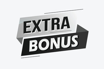 extra bonus word concept vector illustration with lines 3d style for social media landing page, template, ui, web, mobile app, poster, banner, flyer, background, gift card, coupon, label, wallpaper	