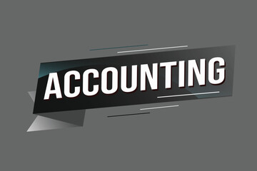 Accounting word concept vector illustration with lines 3d style for social media landing page, template, ui, web, mobile app, poster, banner, flyer, background, gift card, coupon, label, wallpaper	