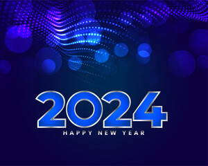 2024 new year greeting background with halftone effect