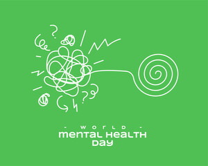 world mental health day psychology background for global campaign