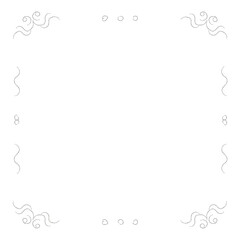 シンプルでラフなタッチの鉛筆書きの手描きの枠