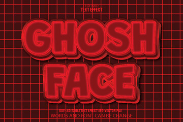 Ghost Face Editable Text Effect 3D Cartoon Style